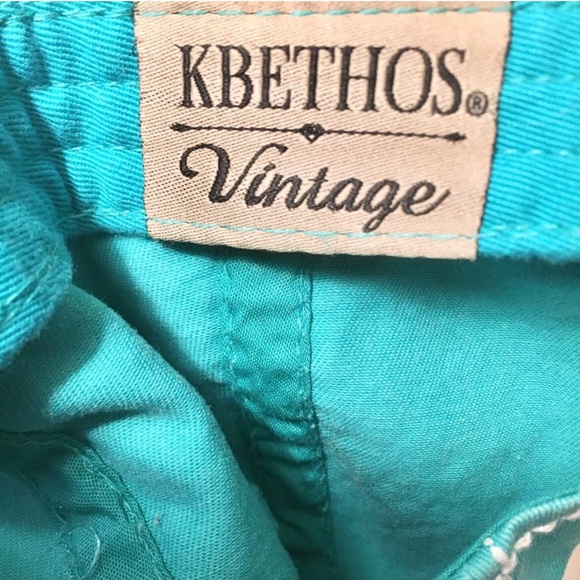 Cutest NWOT Kbethos Always on Vacay Turquoise Green Distressed Baseball Cap - Picture 7 of 8